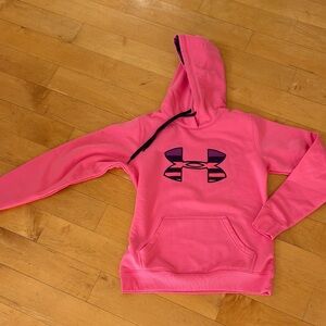 Under Armour Hot Pink Hoodie with Navy Logo